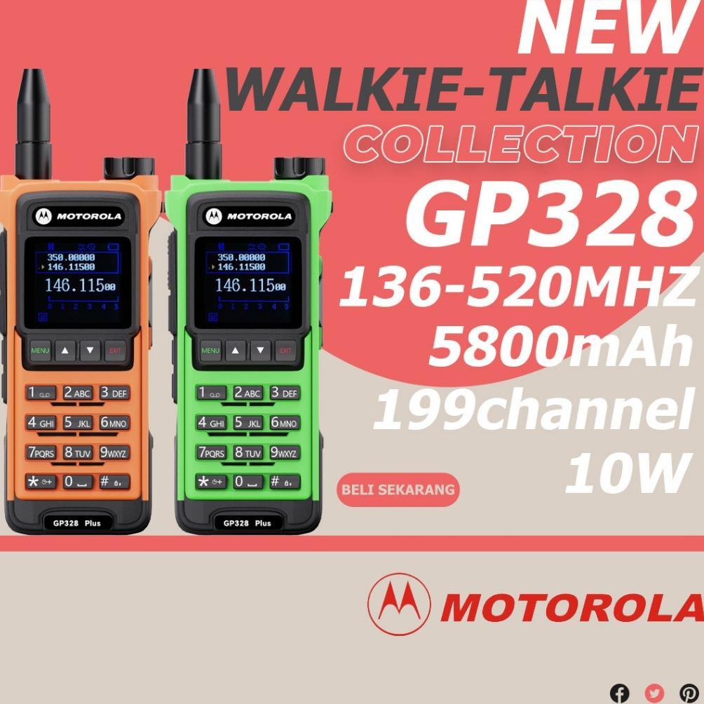 Motorola HT Walkie Talkie Mini Jarak jauh 15KM Walky Talky Dual band Ganda PTT Saluran 199 Kekuatan 