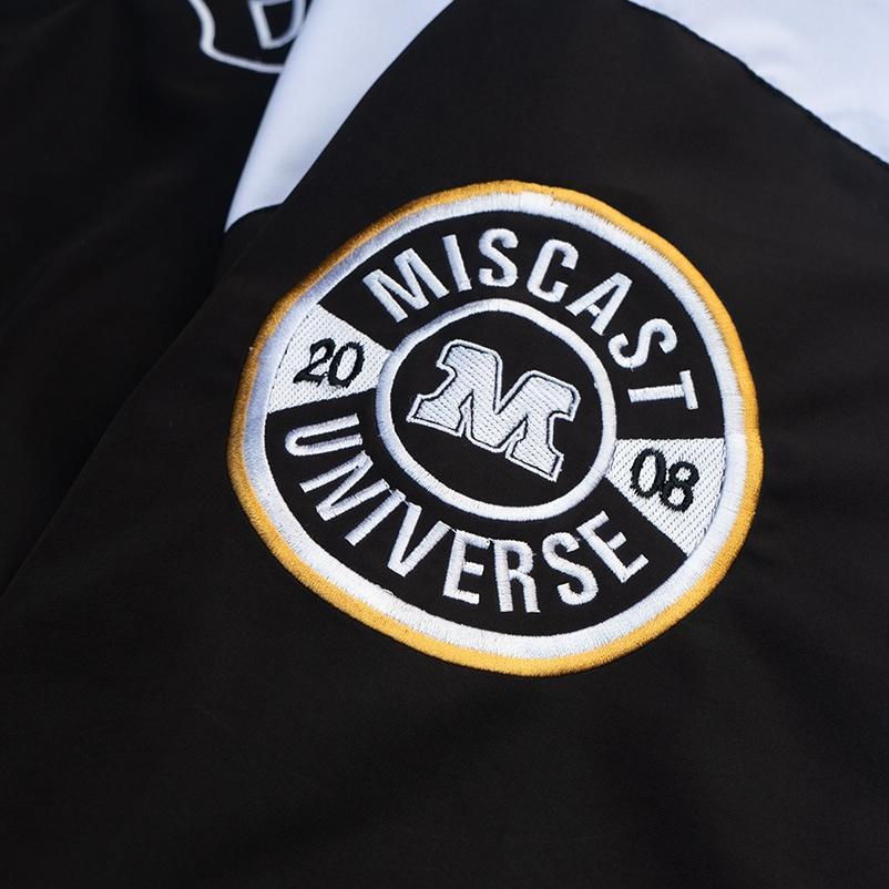 promo miscast varsity jacket vintage chavez hitam
