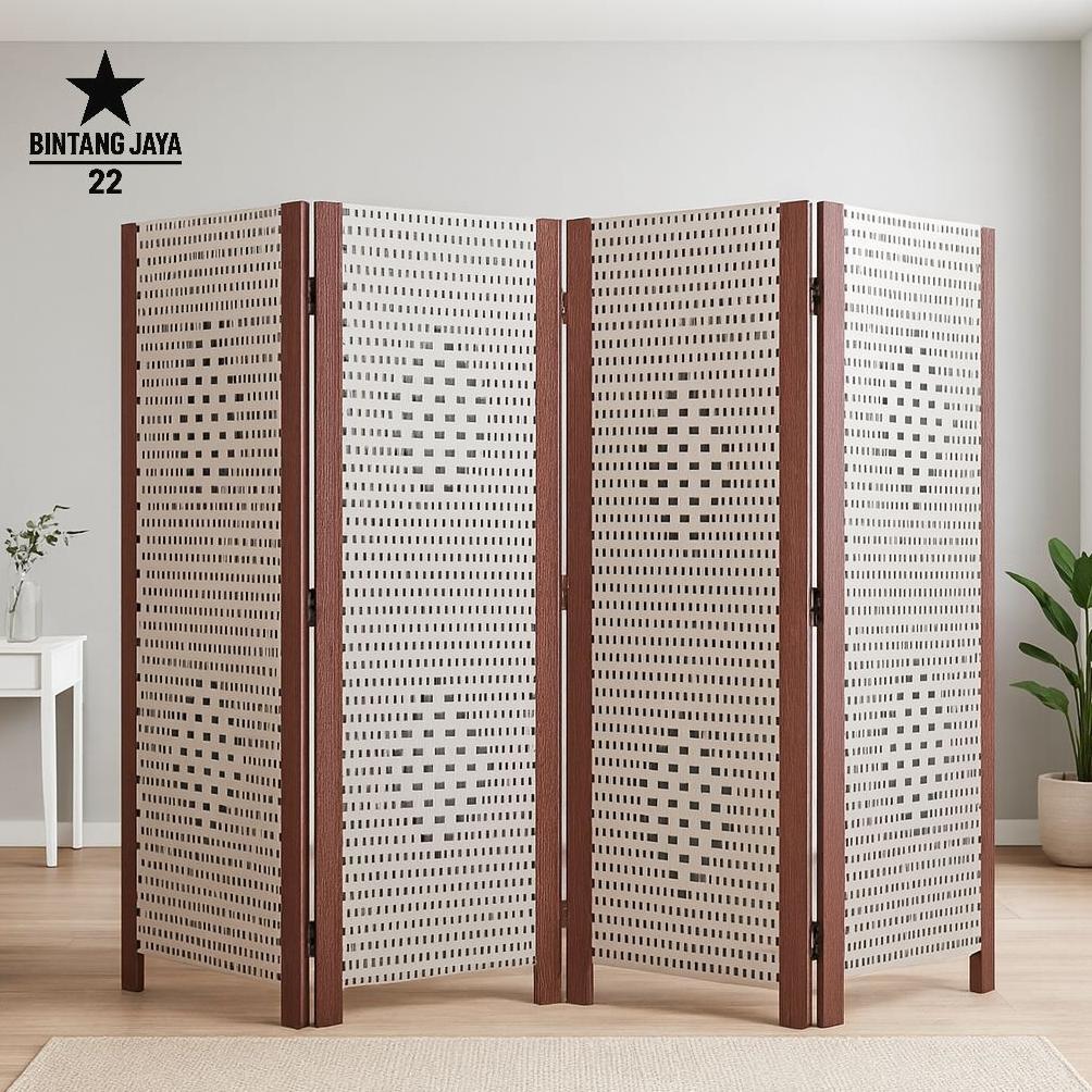 4 PINTU Sketsel Pembatas Ruangan Rotan Sintetis Sekat Ruangan Minimalis Modern Murah