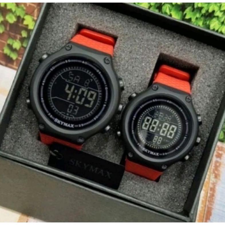 ORIGINAL Jam Tangan Pria Dan Wanita Couple Skymax Digital Anti Air