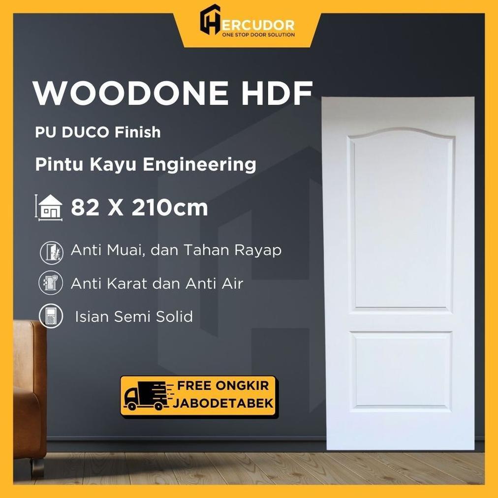 WOODONE HDF - Pintu Kayu Engineering HDF WOODONE PU Duco Finish - Pintu Kamar