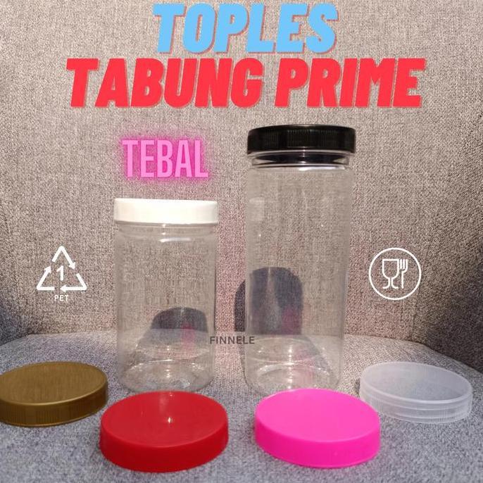 Isi 80 Pcs Toples Tabung 500ml Slim / Toples Plastik 500ml / Toples Kue Kering KH