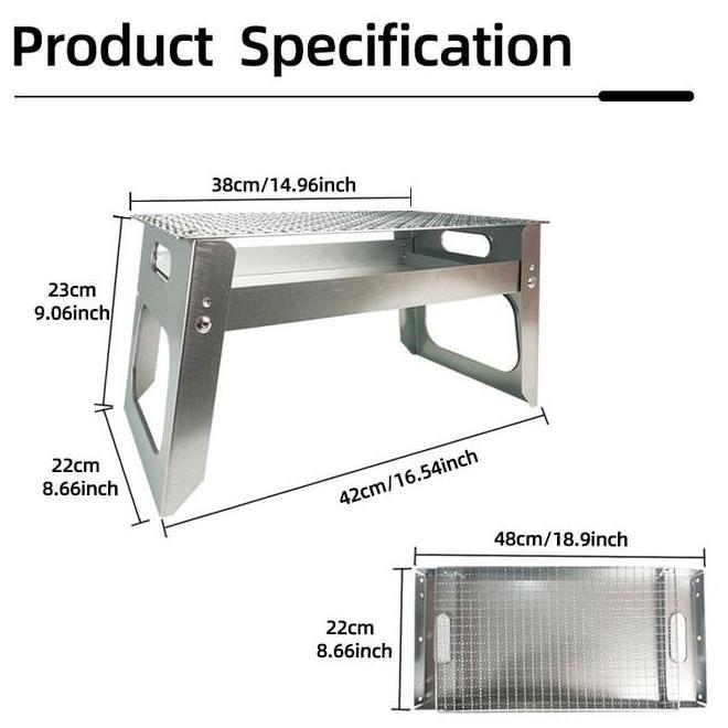 Alat Pemanggang Bare Grill Pan Multifungsi Bakaran Sate Portable Tempat Pemanggang Bbq Grill Pan Baj