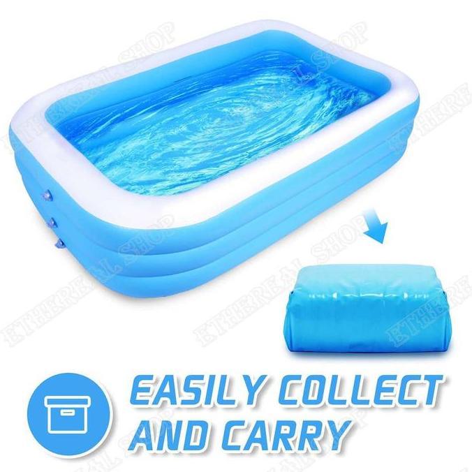 Ceocellular - ReadyKolam Renang Anak Jumbo 3 Meters /Kolam Renang Tiup Karet Persegi Panjang/Large C