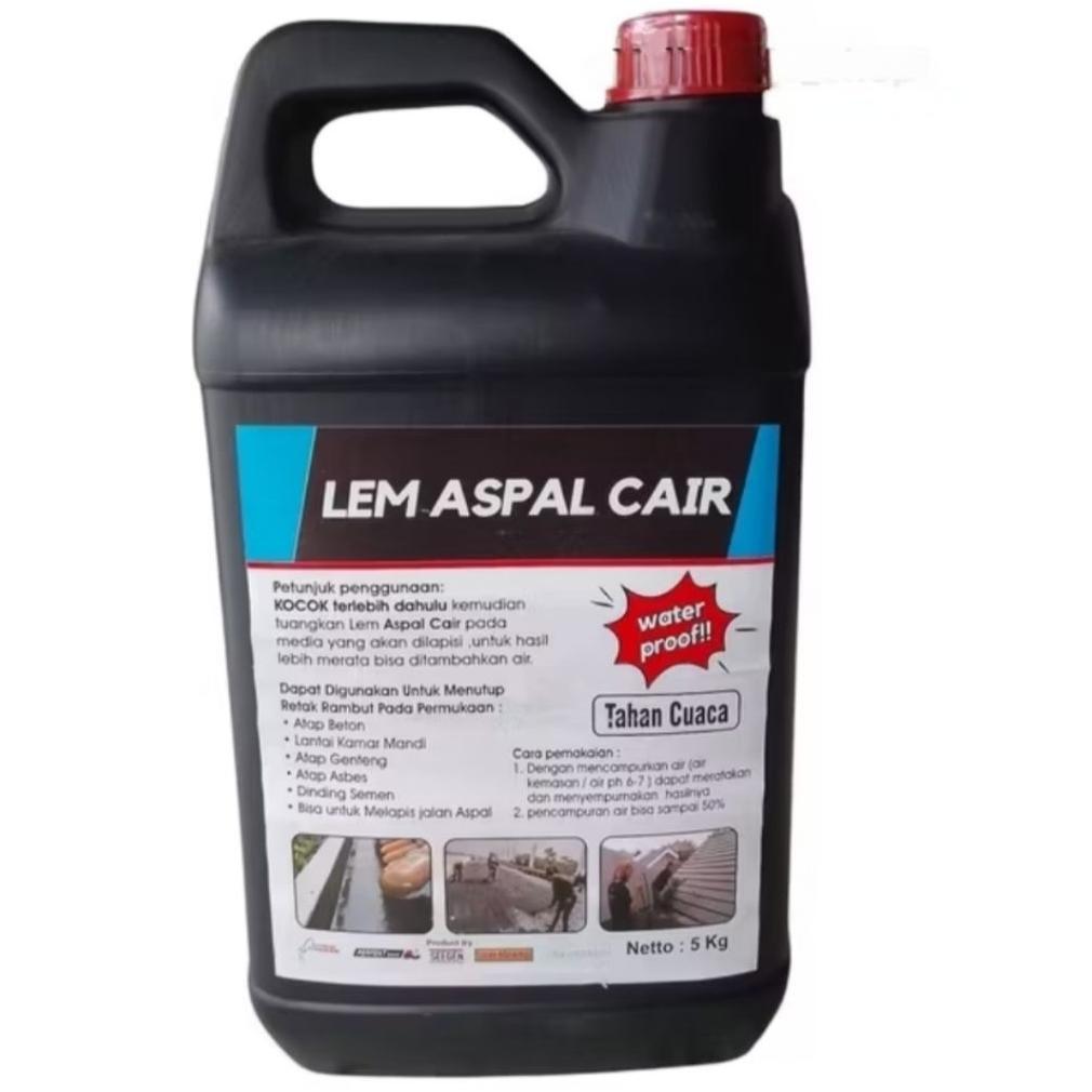 Lem Aspal Cair Anti Bocor,Anti Rembes Bocor Talang 5Kg Hitam