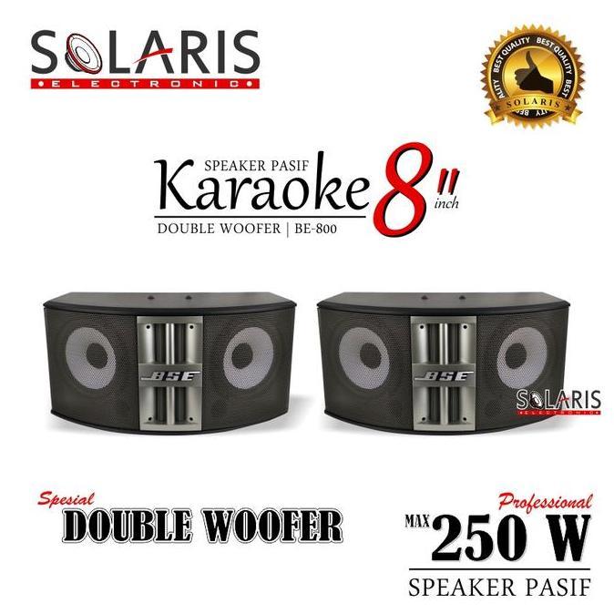 Krisna_satu7 - SPEAKER KARAOKE 8 Inch DOUBLE WOOFER BSE BE-800 SPEAKER PASIF Bass Speakers
