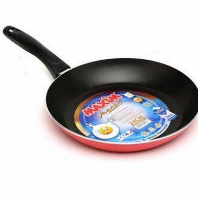 Teflon MaximFry pan ukuran 18, 20, 22, 24, 26 Cm / Wajan penggorengan Teflon Maxim Merah Kitchenware