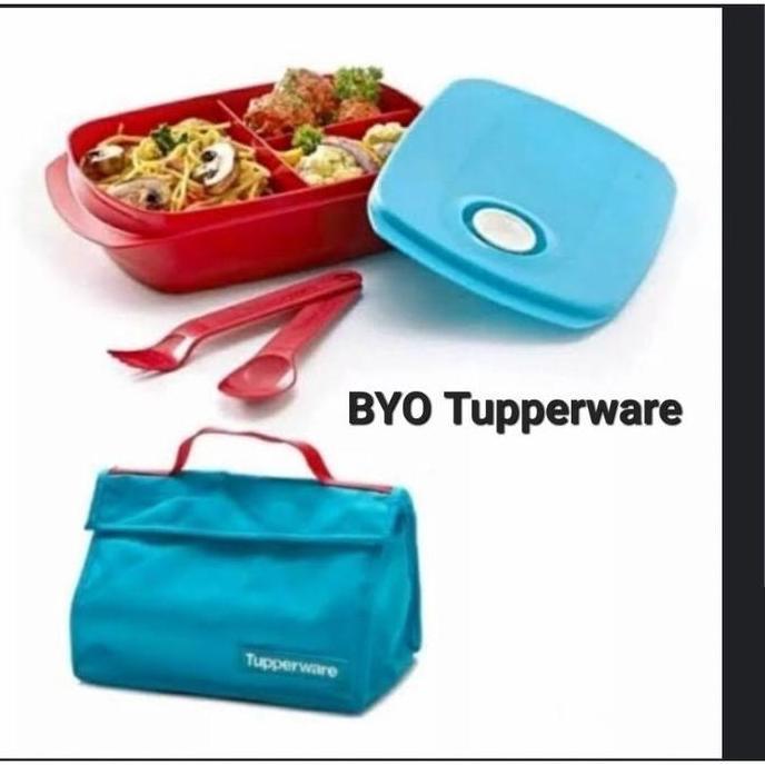 NEW TUPPERWARE BYO LUNCH BOX SET TEMPAT BEKAL MAKAN ORI