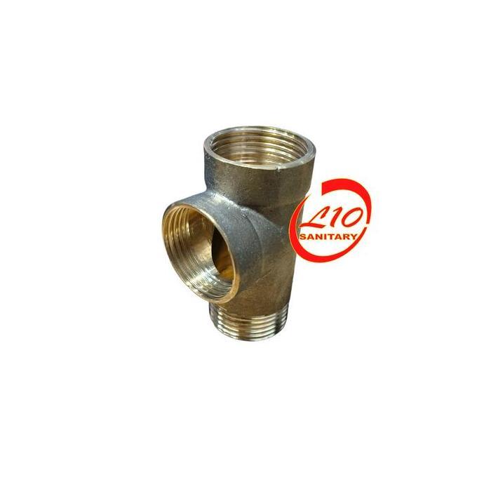 T POMPA Kuningan 1 / Sambungan Mesin POMPA T Kuningan  1" inch