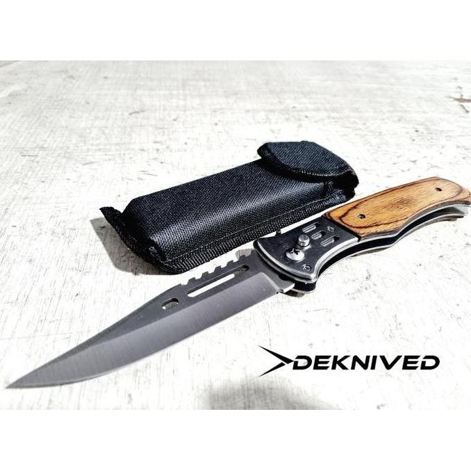 NEW PISAU LIPAT SURVIVAL OUTDOOR STAINLESS STEEL " DEKNIVED " ORI