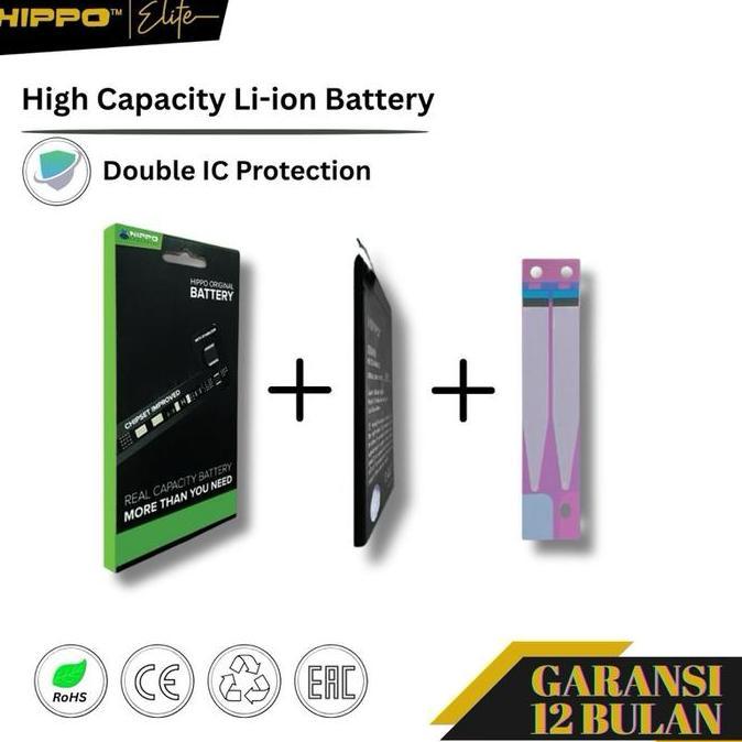 NEW HIPPO BATERAI COMPATIBLE WITH IPHONE X KAPASITAS 2716MAH BATRE BATRAI BATERE BATTERY BATERAI + S