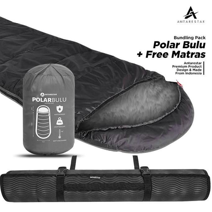 Whyx- Antarestar Official Paket Bundling Polar Bulu Plus Matras Tidur Camping Bag Tikar | Sbp-Mtl
