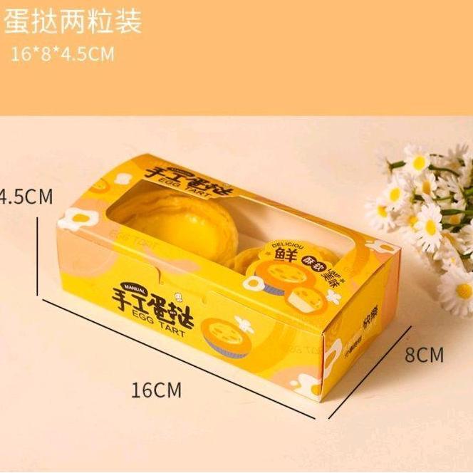 Sid- 5Pcs Box Egg Tart Box Eggtart Box Pie Buah Box Pie Susu Box Snack Dus Sus Box Sekat Eggtart Kot