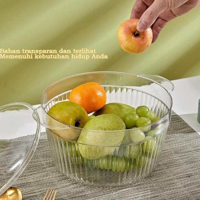 Deoch- Eden - Mangkok Plastik Aesthetic 450Ml/600Ml + Tutup | Salad Buah Sup Sayur