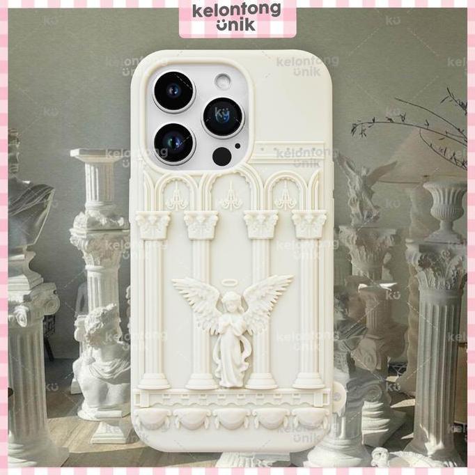Sasakaranza - KELONTONG UNIK | ELYSIA Angel Classic 3D Art Statue Silicone Case Retro Girl Anti-drop