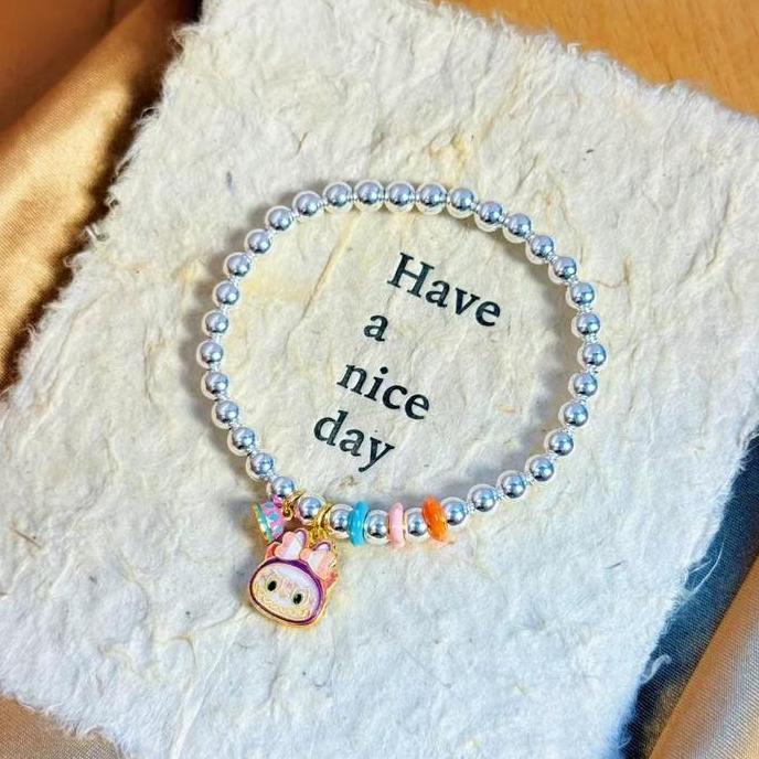 NAFELASHOP6 - GELANG PERAK STERLING S925, GELANG LUCU, COCOK UNTUK HADIAH ULANG TAHUN ANAK PEREMPUAN