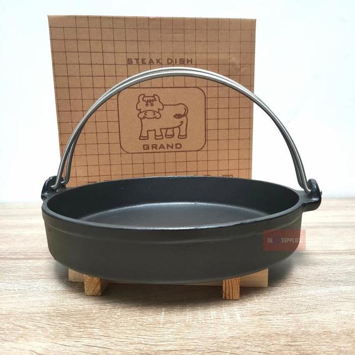 Sukiyaki Pan Hotplate Bulat + Tatakan | Kangkung Hotplate Cast Iron