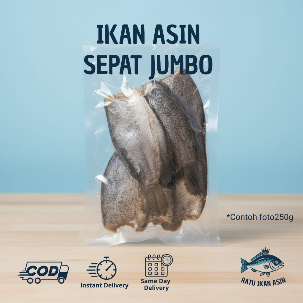 Ikan Asin Sepat Siam Besar/ Sepat Samarinda 250gr 500gr 1kg  | RatuIkanAsin