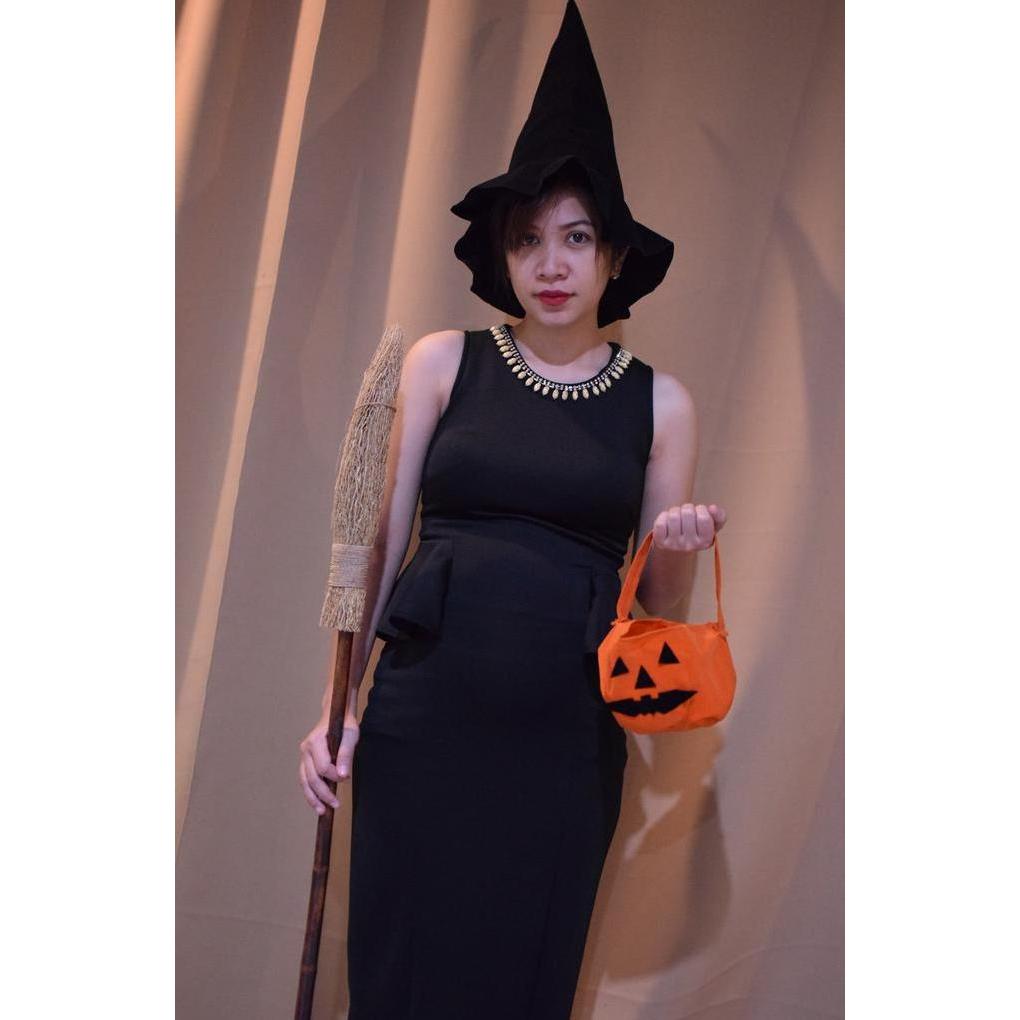 topi sihir witch hat topi penyihir kostum nenek sihir