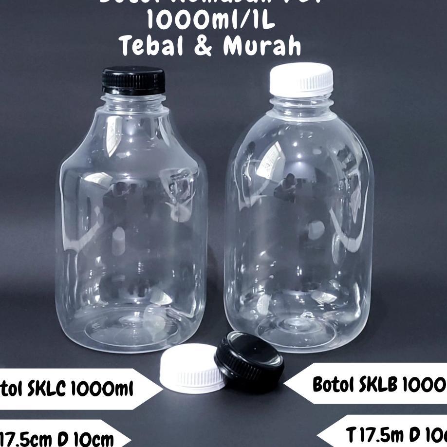 (Isi 6Pc) Botol Sklc 1000Ml / Sklb 1000Ml / Botol Pet Gendut 1000Ml / Botol Kemasan Minuman Pet / Bo