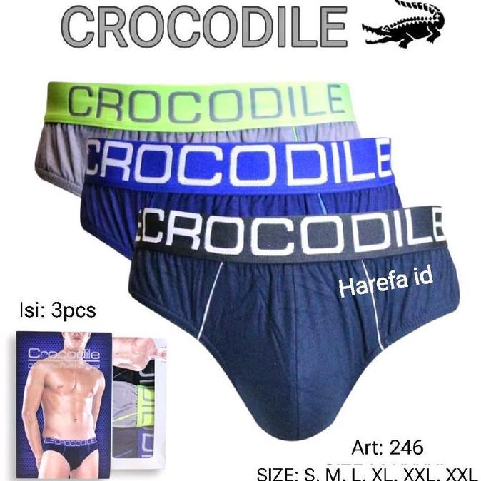 isi 3pc- cd  pria CROCODILE 246 karet boxer CROCODILE 521-246 - cd pria CROCODILE- cd laki-laki dewa