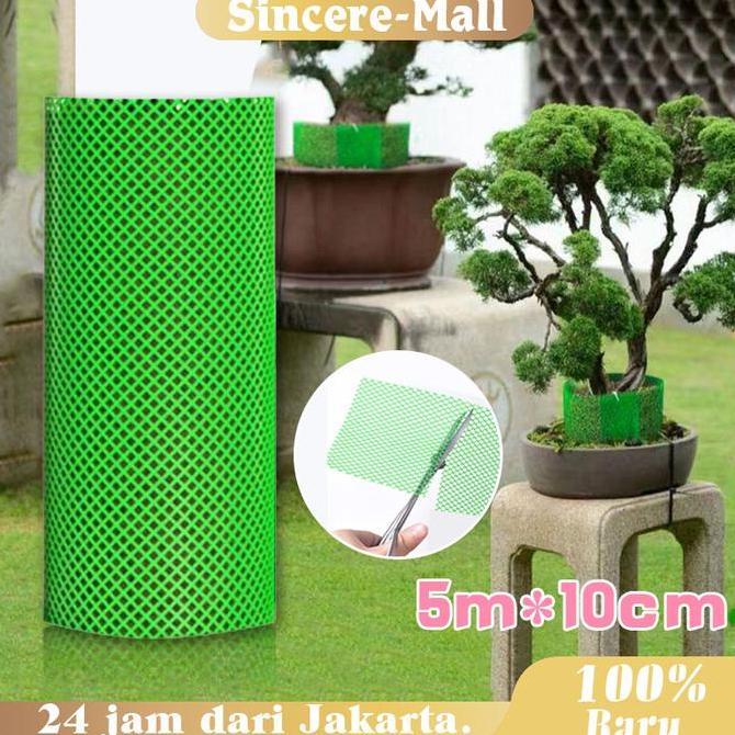 POIRENS Bonsai Budidaya Tingkat Tinggi Jaring Berpagar Plastik Waring Plastik Tinggi Tanaman Hijau