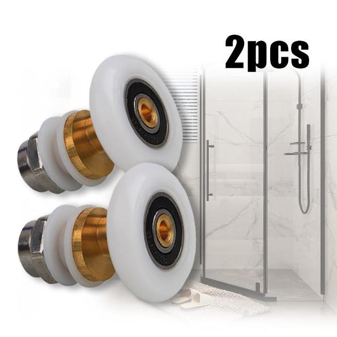 AMERZANA Roda Shower Box Roda Sliding Pintu Kamar Mandi Roda Shower Roller Pintu Shower 2pcs 25mm
