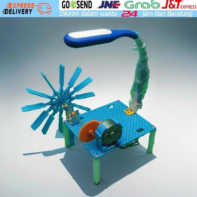 YUZABA DIY Generator Water Turbine Lampu Mainan Anak Kincir Air Pembangkit Listrik Tenaga Air