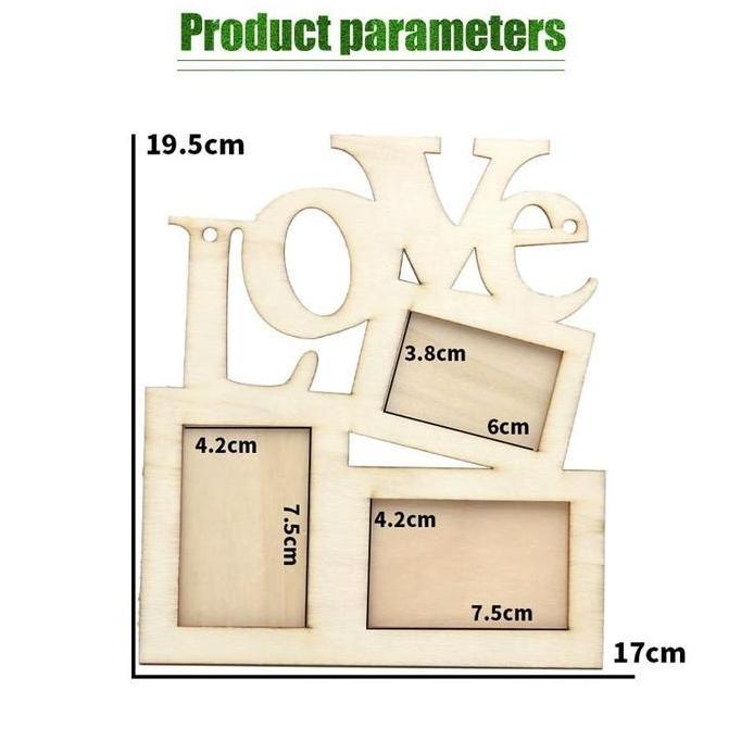 SMG Frame Bingkai Foto Aesthetic Kado Ulang Tahun Cewek Gift Kado Wedding Gift "Love" / Frame Kado G