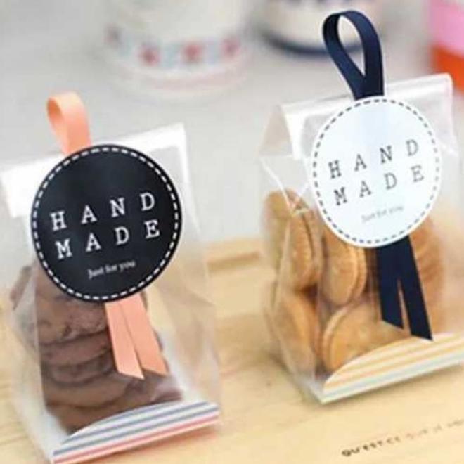 50Pcs Plastik Packaging Cookies Kue Clear Doff / Kemasan Cookies