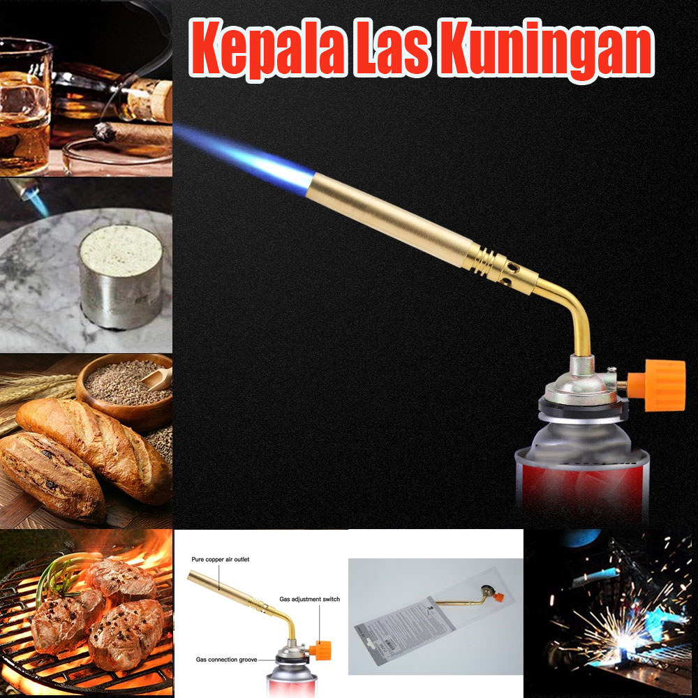 Torch Flame Gun Kepala Kuningan Gas Pemantik Api - Kepala Gas Torch Kuningan Gas Blender Las Manual 