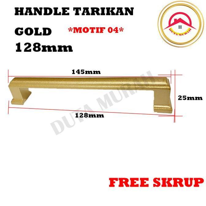 TACAAHA Tarikan Laci Emas / Lemari / Tarikan Handel Laci / Lemari Emas MOTIF 04 128mm