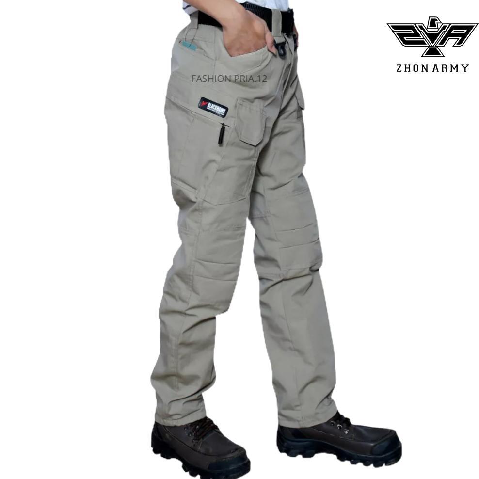 ORIGINAL ZHON ARMY Celana PDL Cargo Tactical Panjang Outdoor Grey KEKINIAN