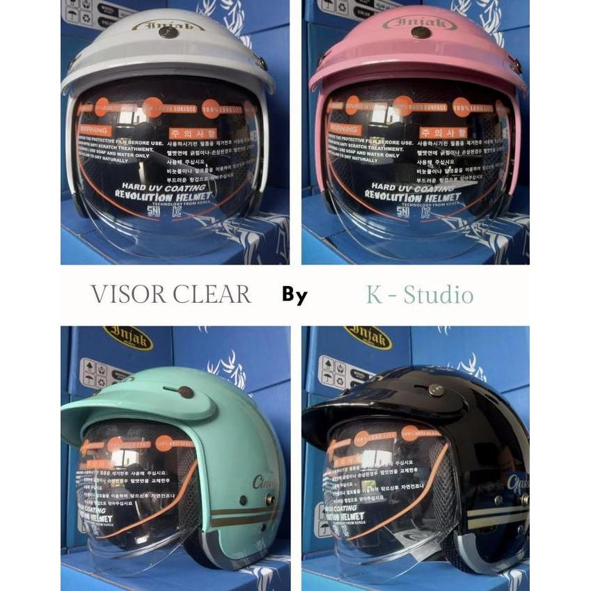 Helm Injak 06 Kaca Dalam | Visor Clear | Helm Bogo Injak Inner Visor