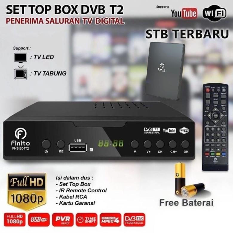 ZEVARYNACOLLECTION FINITO SET TOP BOX TV DIGITAL FINITO RECEIVER STB DVB T2 TV TABUNG TERLARIS