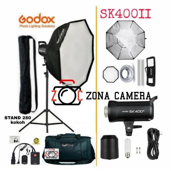 NEW PAKET GODOX SK400II SINGLE LIGHTING FLASH STUDIO SK400 II SK 400II 400 ORI