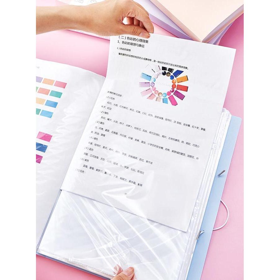 Goplan- Map Dokumen Aesthetic A4 Map Folder F4 Clear Holder Document Keeper/Map Plastik Dokumen - Qi
