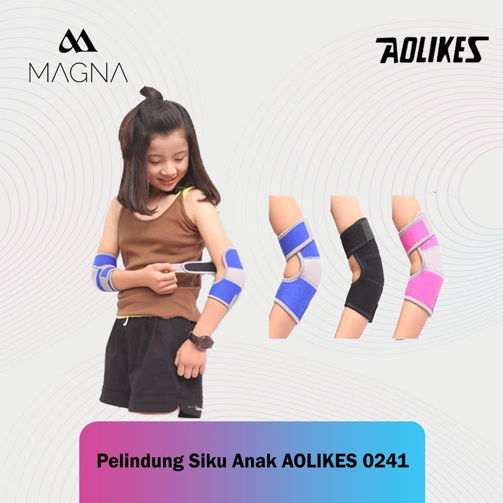 Elbow Sleeve Support Kids Aolikes 0241 Deker Pelindung Siku Tangan Anak Olahraga Sports Penopang Cid