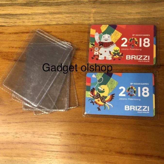 Goplan- Sampul Cover Plastik / Bening Polos / Plastik Buat Kartu Flazz Brizzi Emoney /Bening Transap