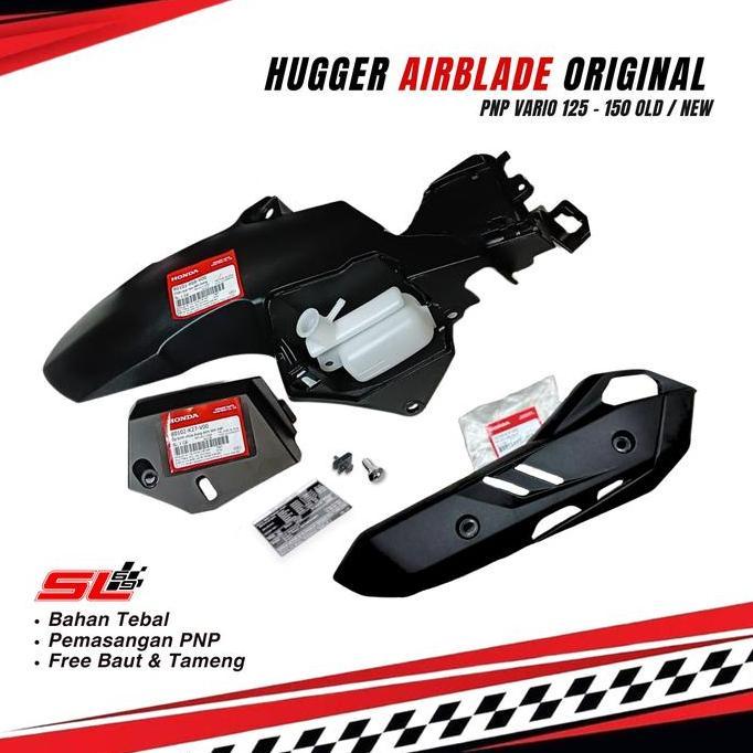 Hugger Airblade Original Free Tameng Knalopt & Baut Hugger Spakbor Kolong Pnp Vario Beat Scoopy Geni