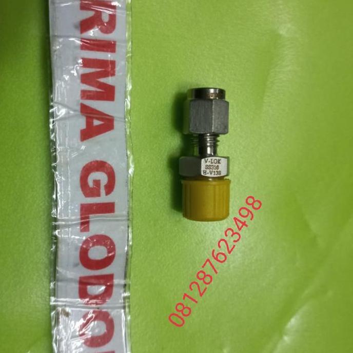 MALE CONNECTOR SS316 1/8OD X 1/8/V-LOK CONNECTOR 1/8OD X1/8/200-1-2 SIAP KIRIM