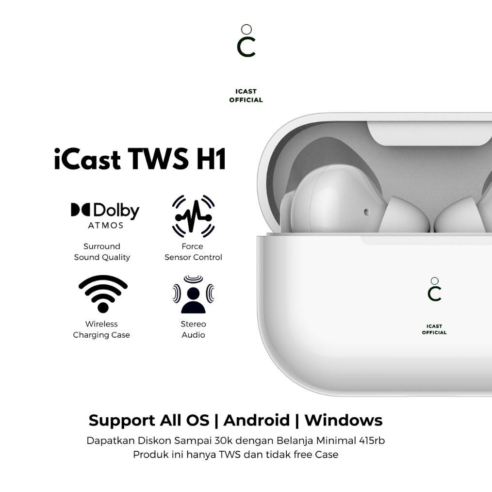 iCast TWS Pro H1 Edition Final Upgrade Wireless Charging [Pop Up + Serial Detected] By iCast Diskon