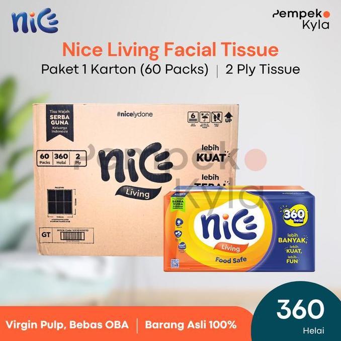 tissue nice 180 sheet 1 dus 60 pcs