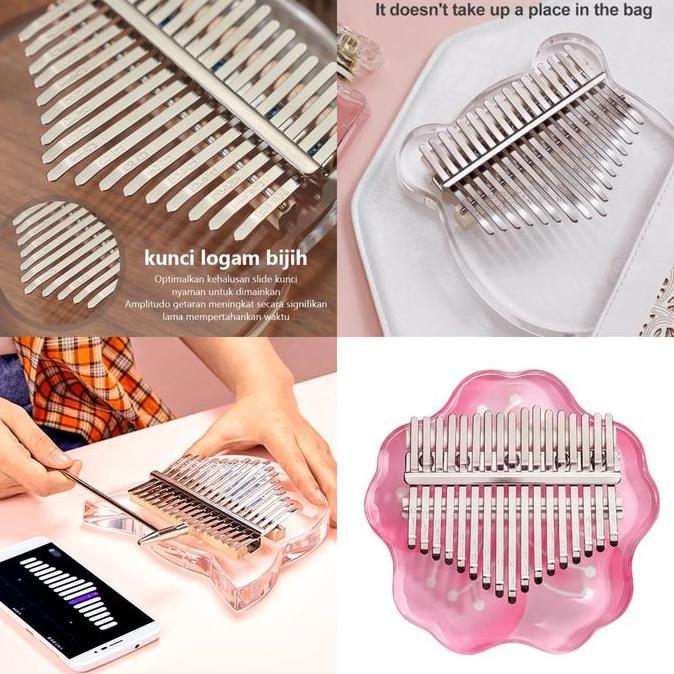 alat Musik Kalimba 17 keys Acrylic BONUS Tas / Kalimba17 Key untuk pe HS