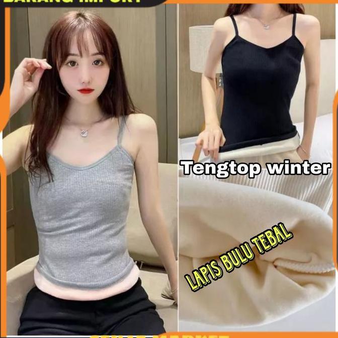 Tengtop tangtop winter long john musim dingin salju tebal hangat wanita