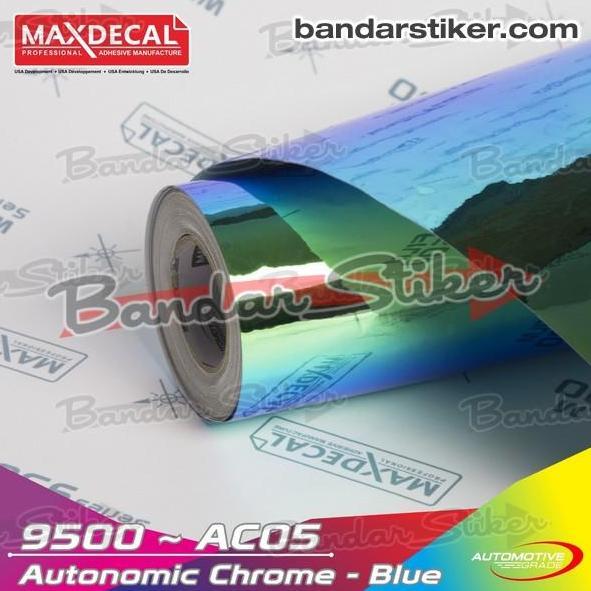 MAXDECAL 9500 AC05 BLUE Autonomic Chrome Iridescence Bunglon Mystic Sticker Vinyl Lentur Tahan Air