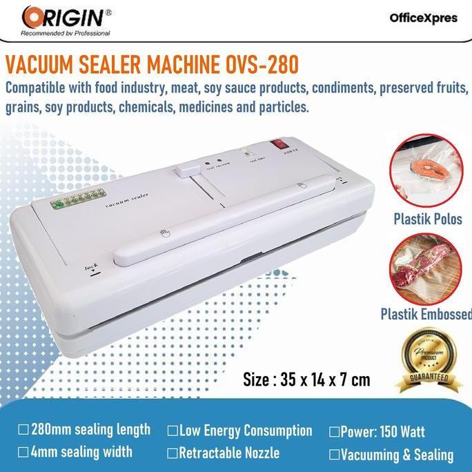 Alat Press Makanan / Sealer Plastik Kedap Udara / Vacuum Sealer Origin BS