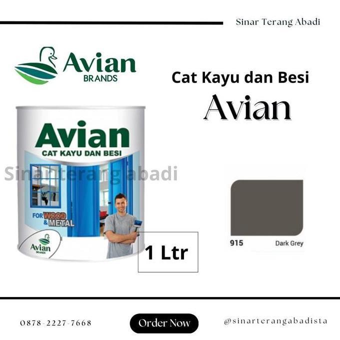 Cat Kayu & Besi Avian 1 KG 915 DARK GREY