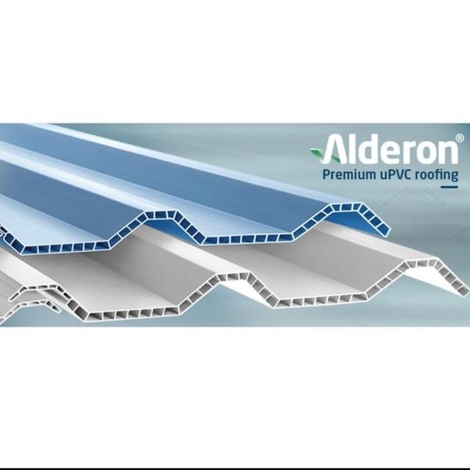 Bigbax- Atap Upvc Alderon R830 Panjang 6 Meter - Double Layer 10Mm Putih Biru Doff