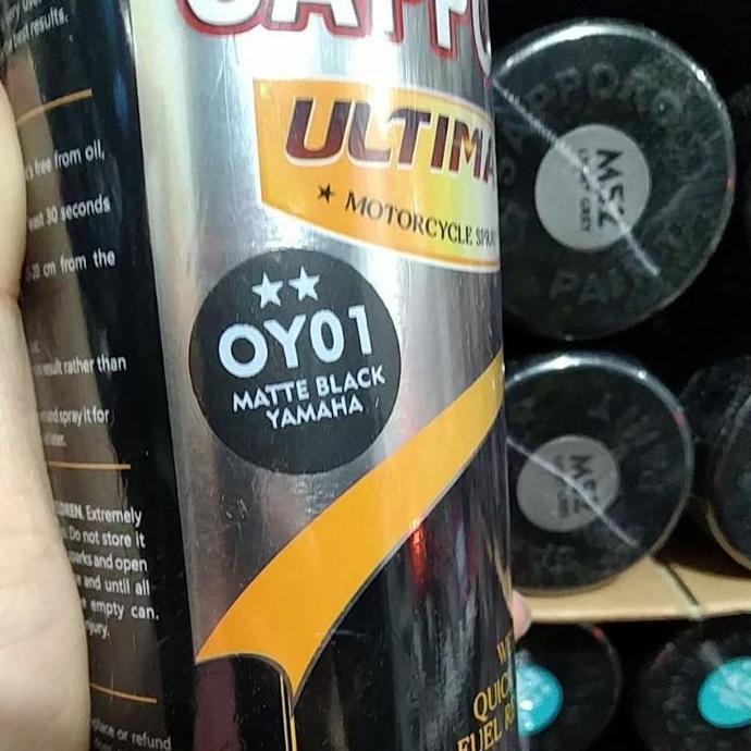 pilok cat semprot sapporo ultimate oY01 matte black yamaha 400ml